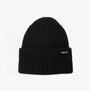 Barbour MERYL Womens Beanie Black top view showcasing soft knit fabric and logo detail.