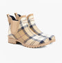Barbour WILTON Womens Chelsea Wellies Hessian Tartan front view showing stylish plaid pattern and pull-on design.