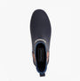 Barbour WILTON Womens Chelsea Wellies Navy/Hessian top view showcasing the navy upper and elasticated side panel.