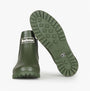 Barbour WILTON Womens Chelsea Wellington Boots Olive bottom view with tread sole and logo