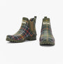 Barbour WILTON Womens Ankle Wellington Boots Classic Tartan side view showcasing classic tartan design and rubber upper.