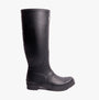 Barbour ABBEY Womens Wellington Boots Black side view showcasing knee-high rubber design