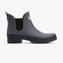 Barbour MALLOW Womens Chelsea Wellies Charcoal/Black side view showcasing ankle height and pull-on design.