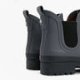Barbour MALLOW Womens Chelsea Wellies Charcoal/Black back view with ankle shaft and pull-on design.