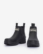 Barbour NIMBUS Womens Chelsea Wellies Black side view showcasing the pull-on design and elasticated side panel.