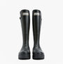 Barbour LEIGHTON Womens Tall Wellies Black front view with branding and pull-on design.