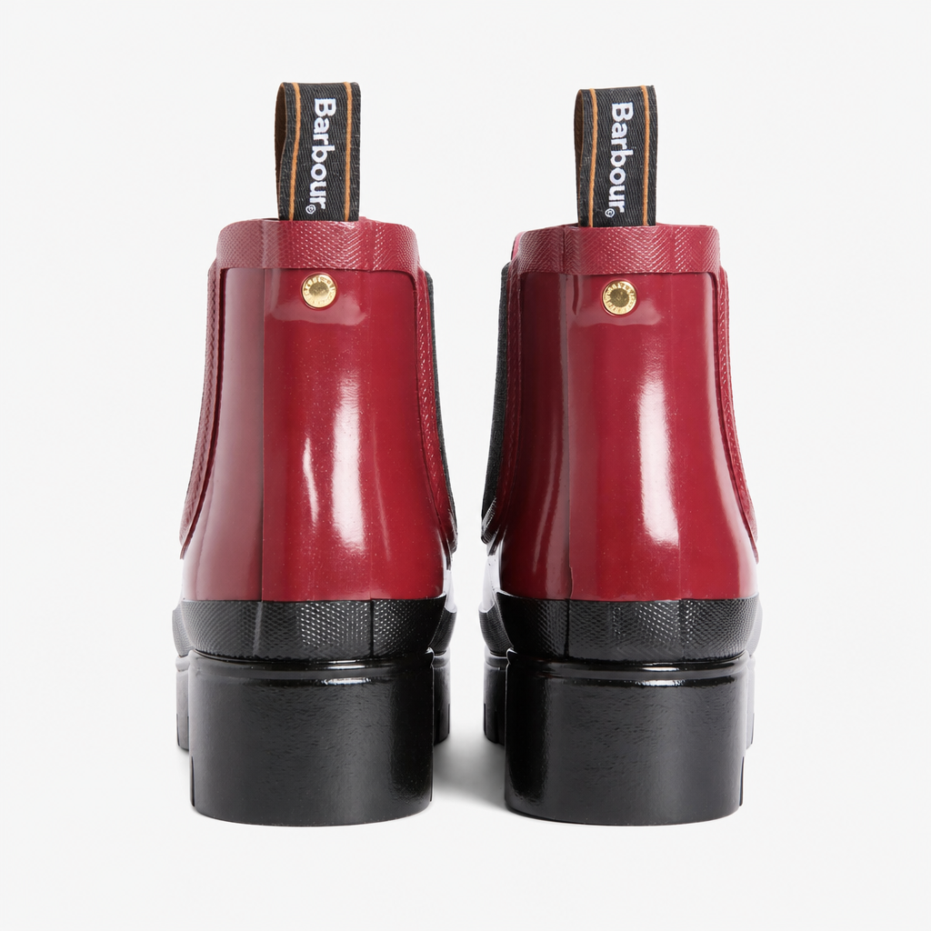 Barbour HALTON FAUX FUR Womens Wellingtons Cranberry Gloss