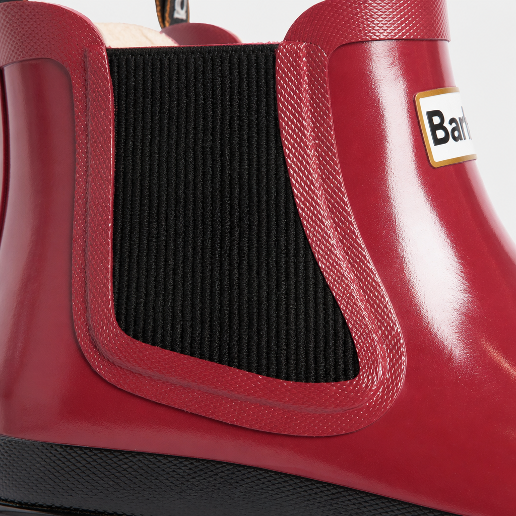 Barbour HALTON FAUX FUR Womens Wellingtons Cranberry Gloss