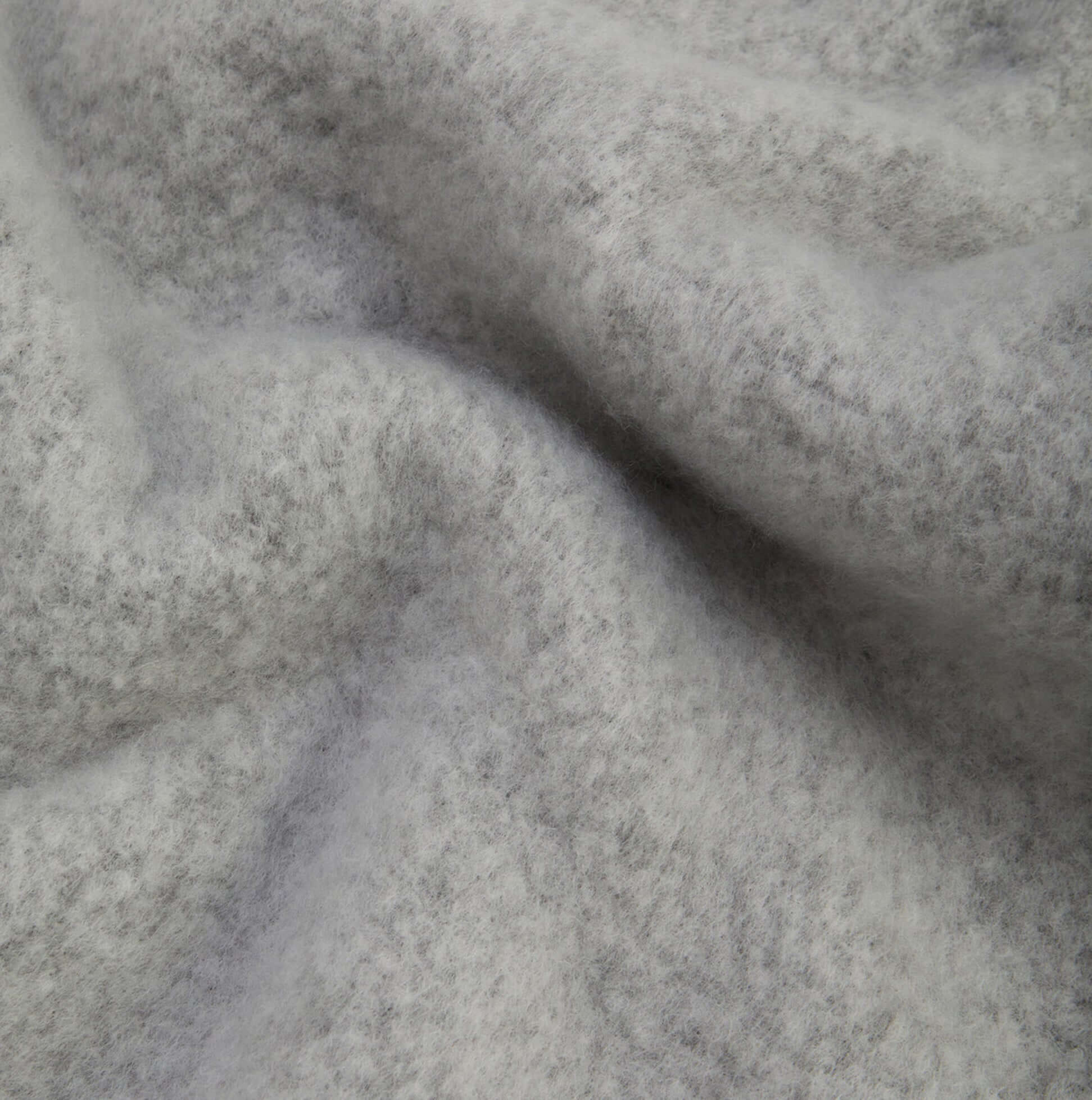 Barbour ELLISON Womens Winter Light Grey fabric detail view showing soft polyester texture.
