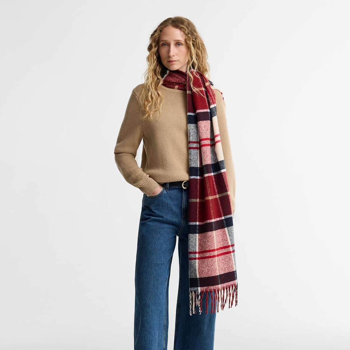 Barbour DEANNA TARTAN Womens Winter Light Cardinal Tartan