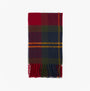Barbour DEANNA TARTAN Womens Winter Winterberry Tartan front view showing vibrant tartan pattern in red, navy, and green.