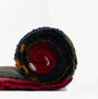 Barbour DEANNA TARTAN Womens Winter Winterberry Tartan rolled detail view showcasing rich colors and textures.