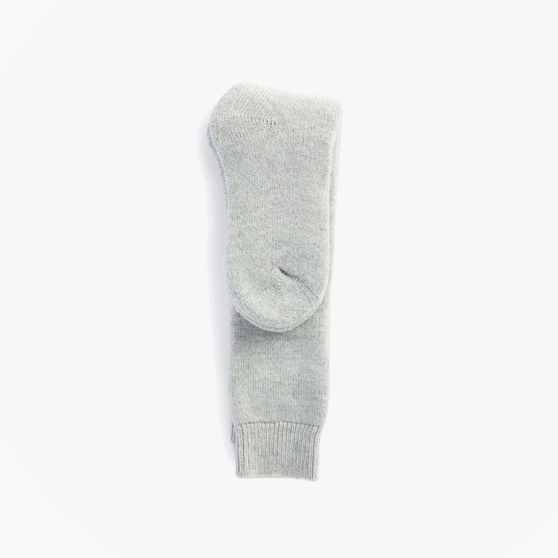 Barbour WELLINGTON KNEE Sock Womens Socks Light Grey side view, showcasing the soft material and structure.