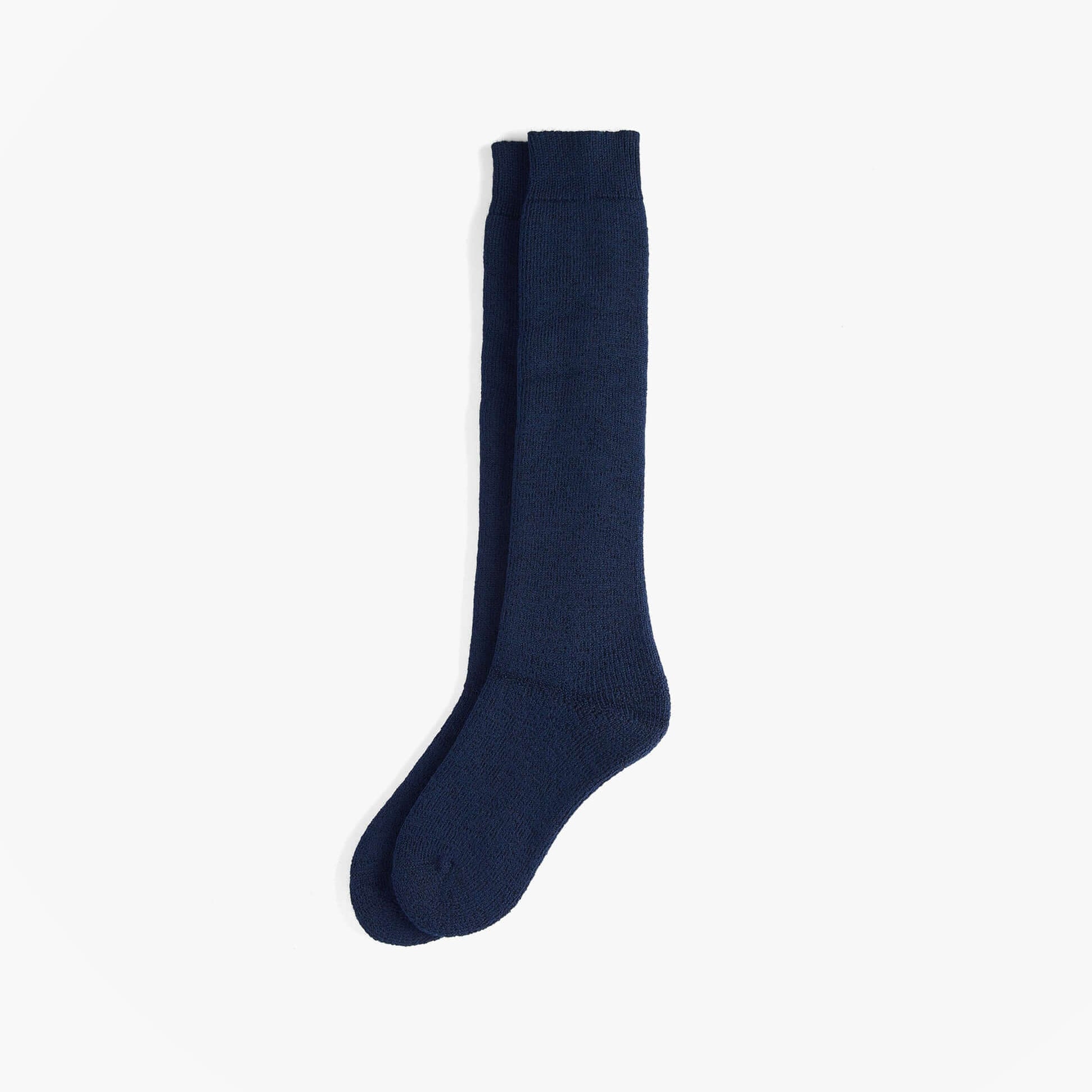 Barbour WELLINGTON KNEE Sock Womens Socks Navy side view of navy knee socks