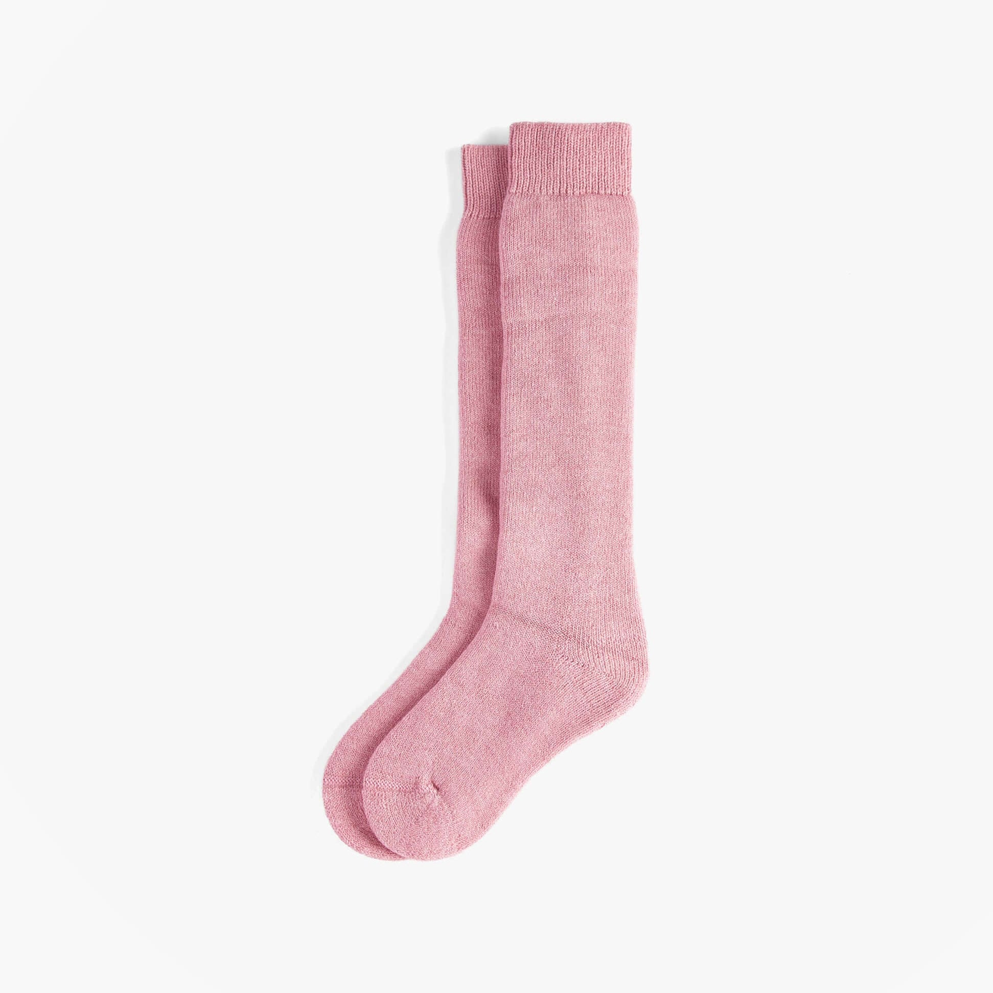 Barbour WELLINGTON KNEE Sock Womens Socks Rose Pink side view showing soft texture and design in light pink color.