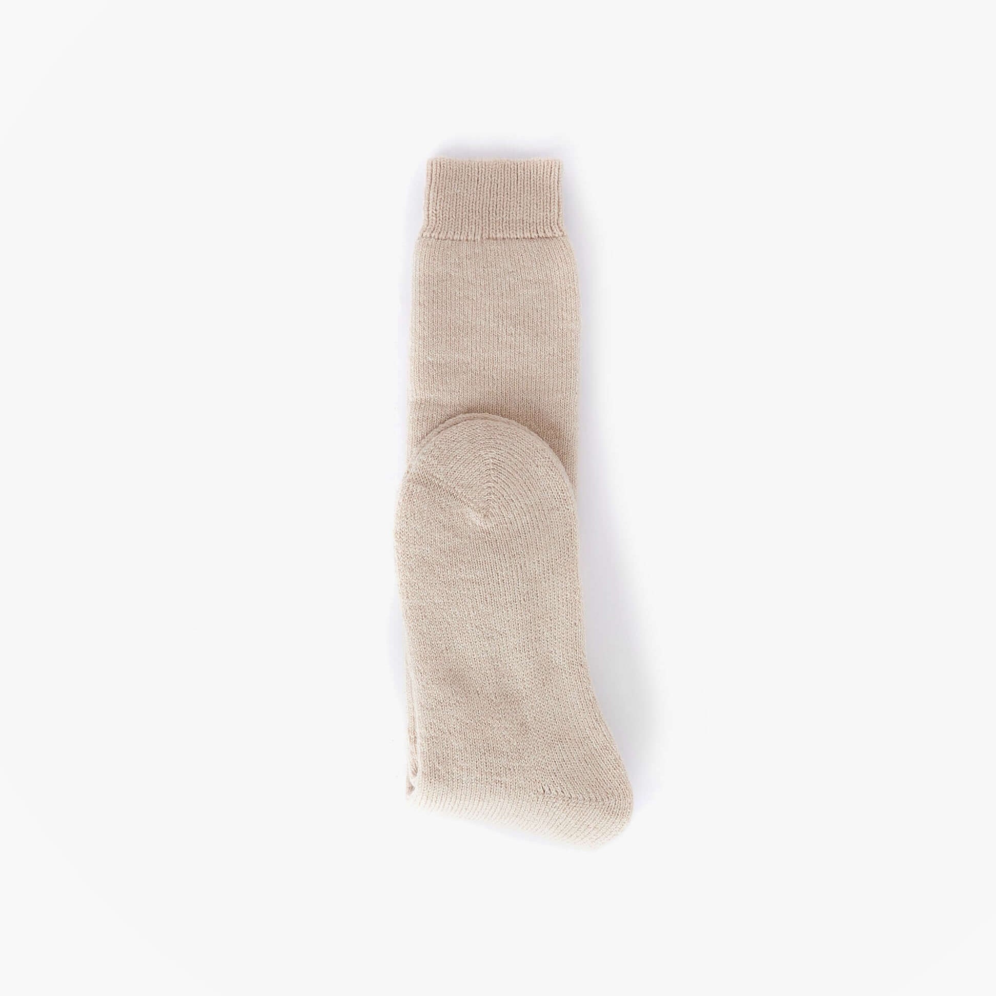 Barbour WELLINGTON KNEE Sock Womens Socks Sand Beige front view showcasing the subtle texture and color.