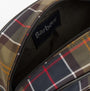 Barbour TARTAN Mens Washbag Classic/Beacon detail view showing inner lining and label.