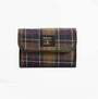 Barbour TARTAN HANGING Mens Washbag Classic/Beacon front view in plaid design.