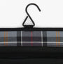 Barbour TRANSPORT HANGING Mens Washbag Black detail view of hook and fabric pattern