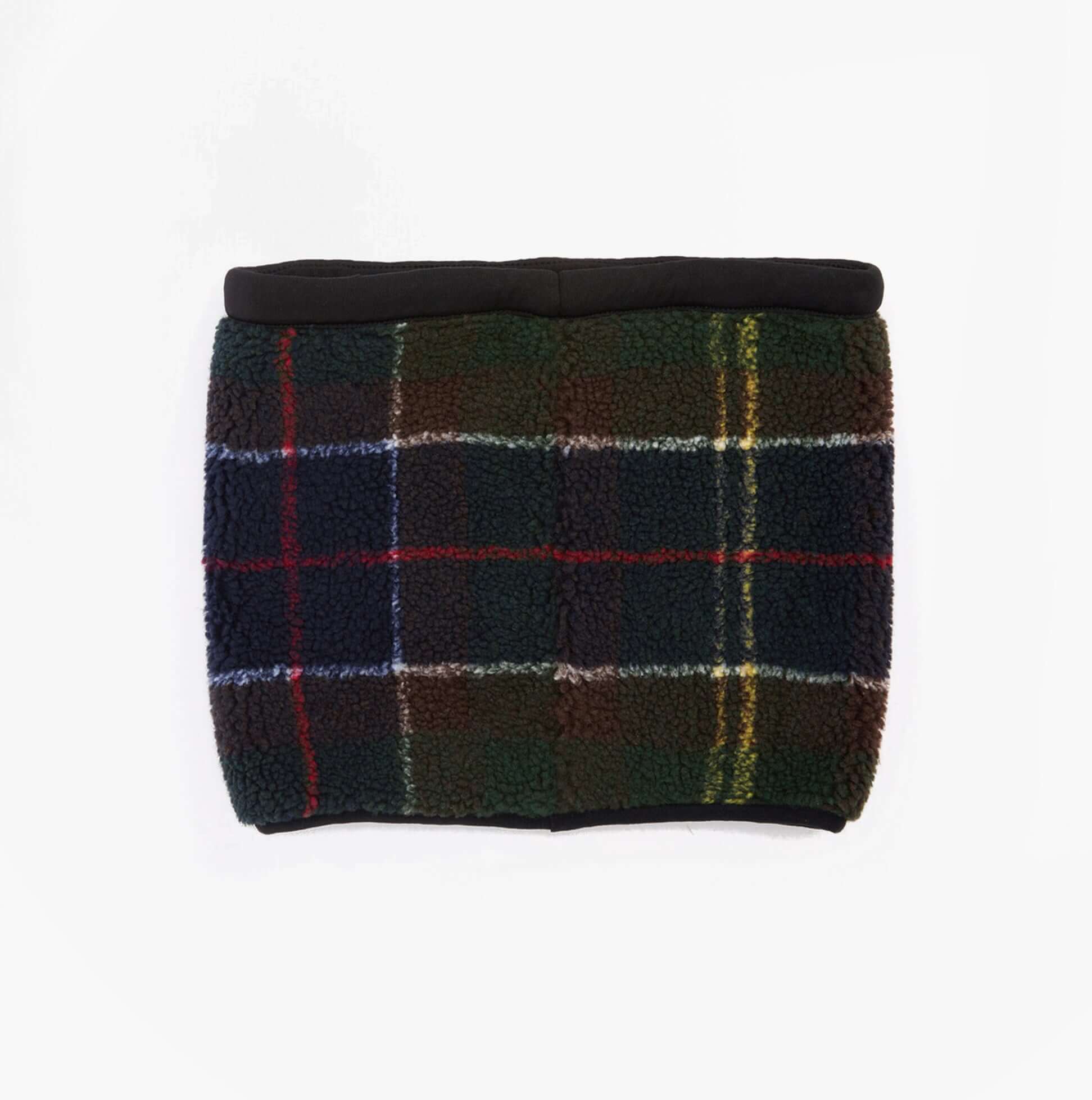 Barbour FIELD FLEECE TARTAN SNOOD Mens Classic Tartan front view showcasing classic tartan pattern and soft fleece material.