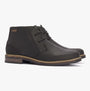 Barbour READHEAD Mens Boots Black side view showcasing leather upper and round toe design.