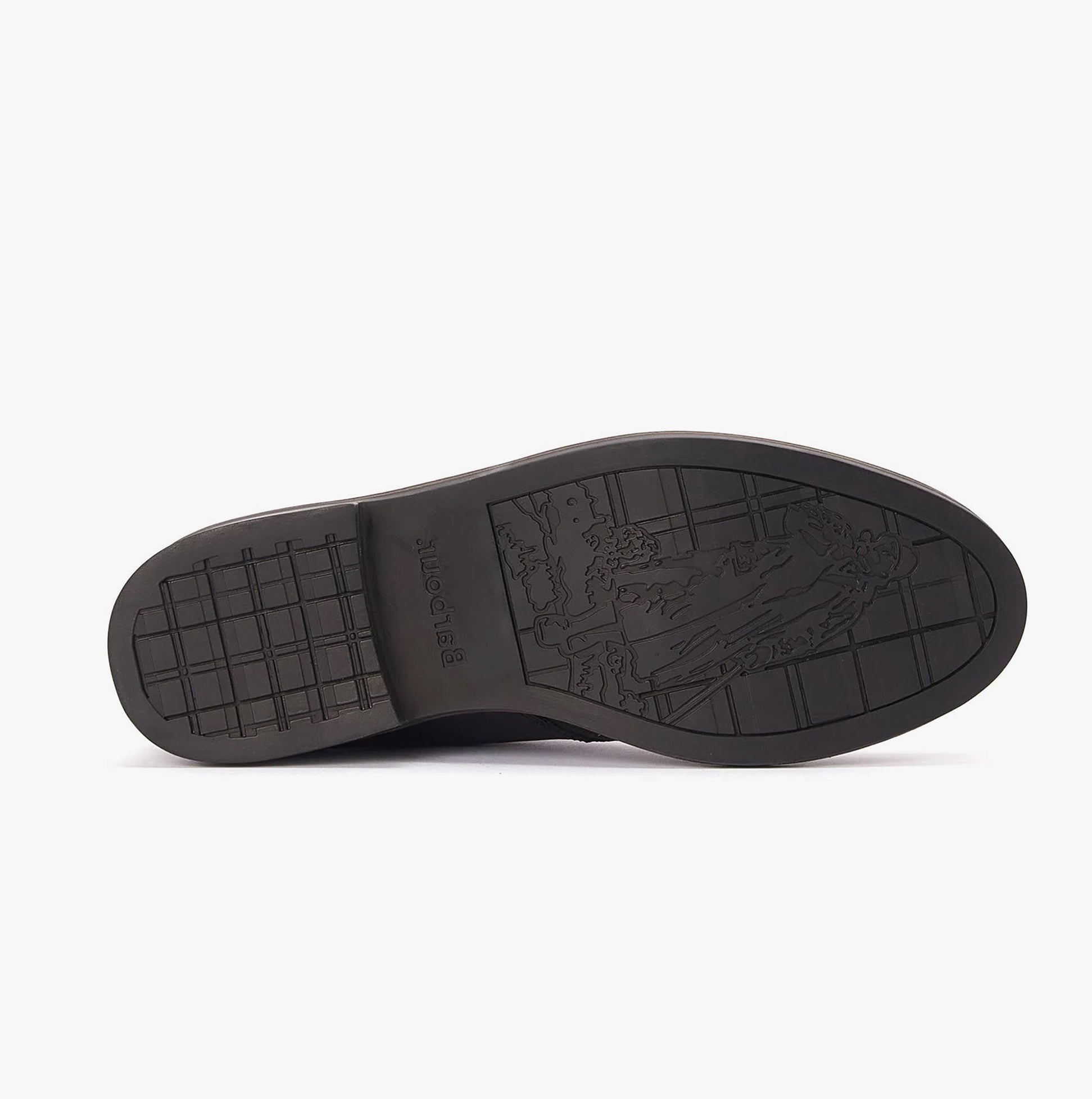Barbour READHEAD Mens Boots Black sole view with detailed rubber pattern and logo.