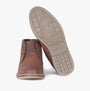 Barbour READHEAD Mens Chukka Boots Tan, top view and sole view, showcasing the leather upper and rubber sole.