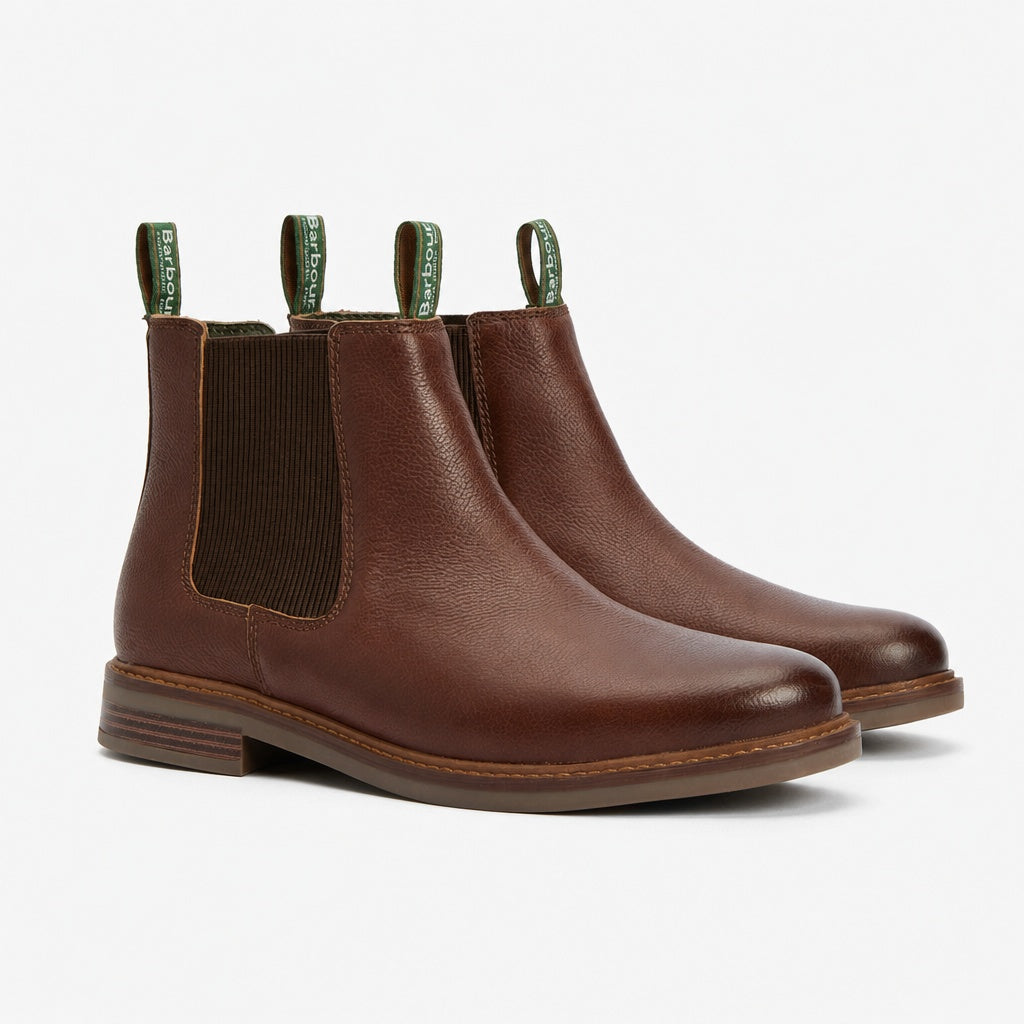 Barbour FARSLEY Mens Chelsea Boots Teak