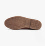 Barbour FARSLEY Mens Chelsea Boots Teak bottom view showing detailed rubber sole with design and brand logo.