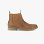 Barbour FARSLEY Mens Chelsea Boots Tan side view showing leather upper and elasticated side panel.