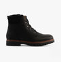 Barbour STORR Mens Derby Boots Black side view showcasing leather upper and lace-up design