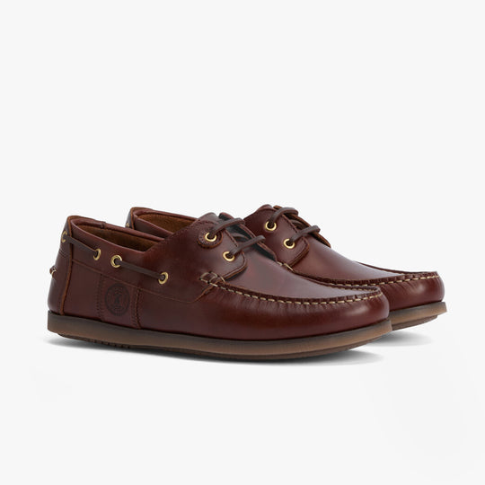 Barbour WAKE Mens Boat & Deck Shoes Mahogany