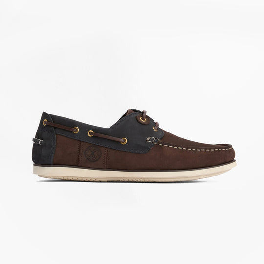 Barbour WAKE Mens Boat & Deck Shoes Brown/Navy