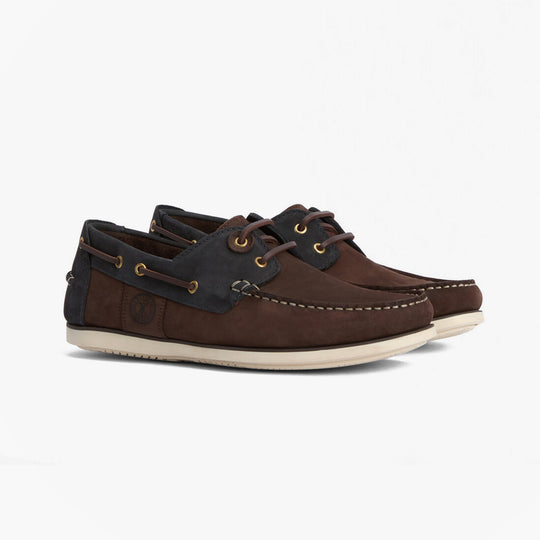 Barbour WAKE Mens Boat & Deck Shoes Brown/Navy