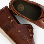 Barbour WAKE Mens Boat Shoes Cognac detail view showcasing suede upper and slip-on design.