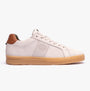 Barbour REFLECT Mens Casual Trainers Off White side view with leather upper and rubber sole.