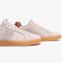 Barbour REFLECT Mens Casual Trainers Off White side view showcasing leather upper and rubber sole.