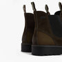Barbour PATTON Mens Waterproof Chelsea Boots Oiled Brown Suede rear view, showcasing the silhouette and materials.