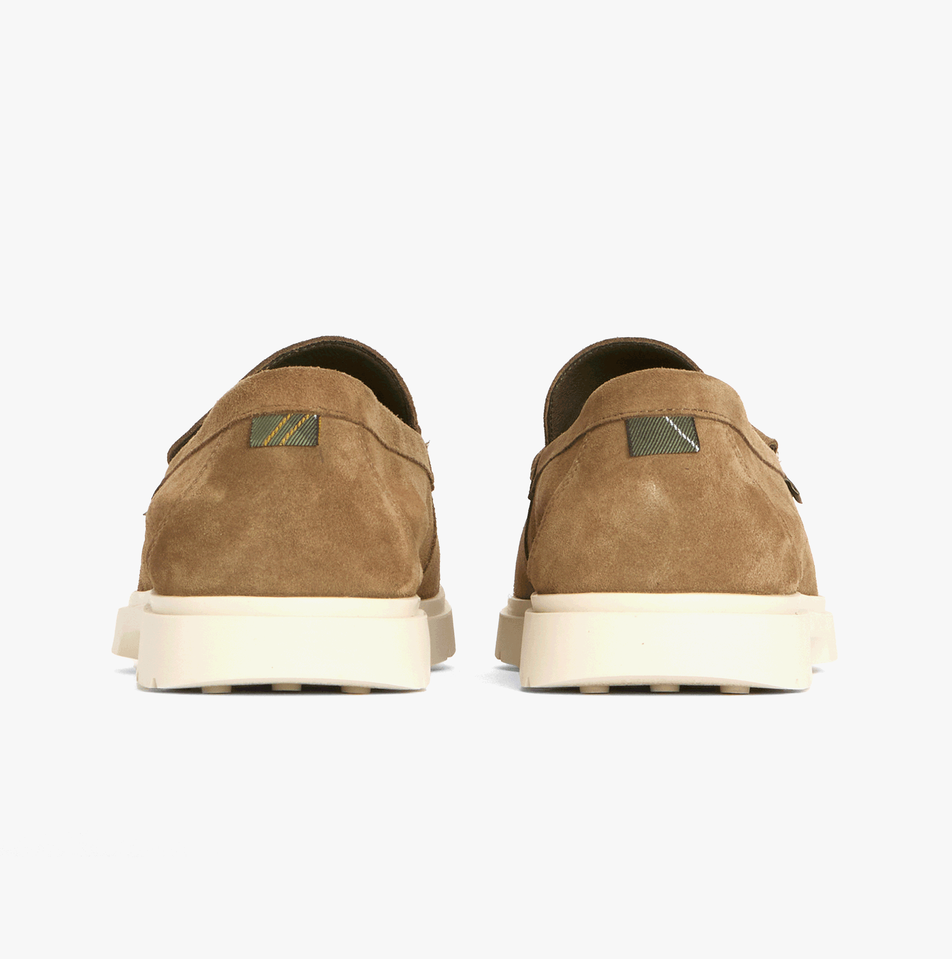 Barbour CARTY Mens Loafer Shoes Taupe Suede