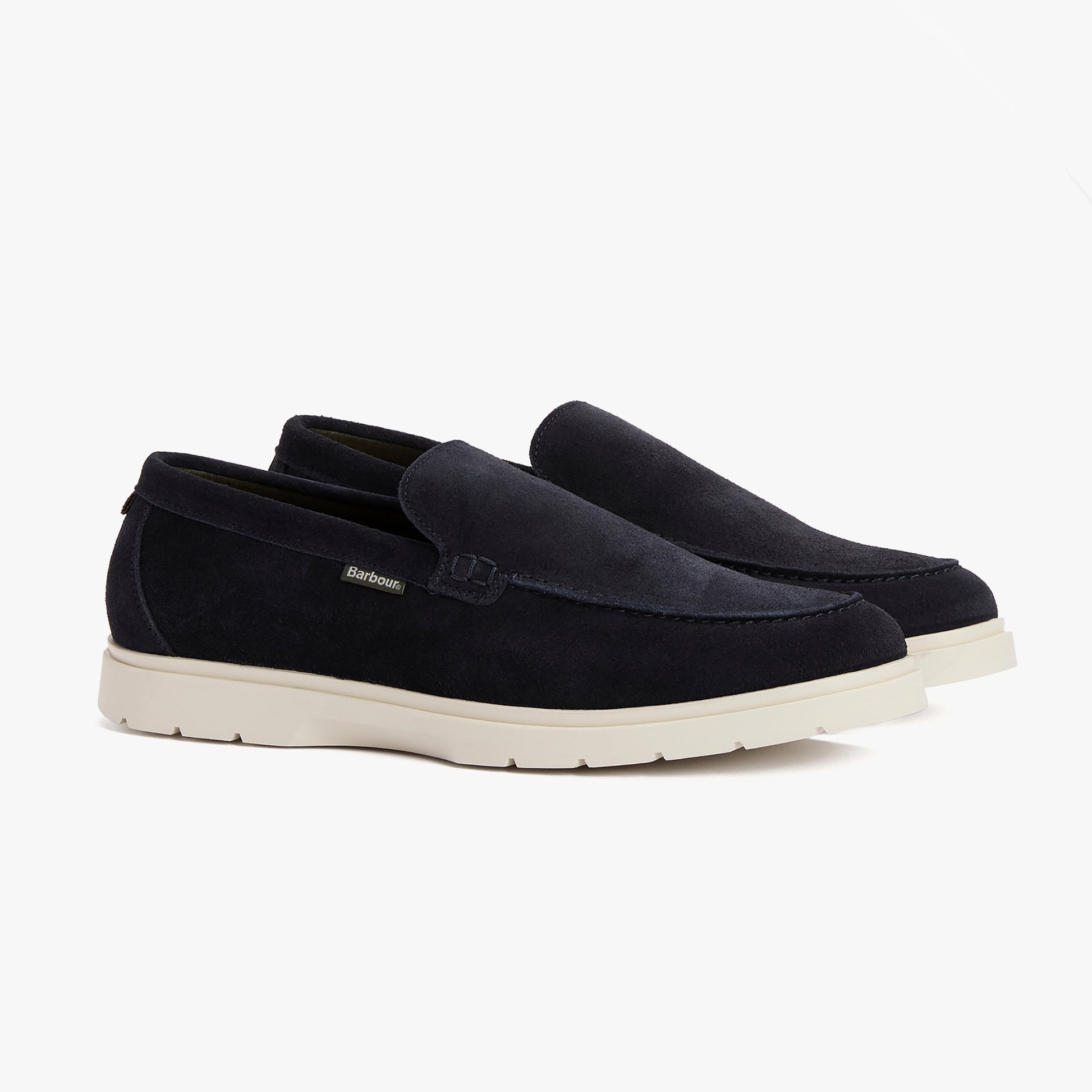 Barbour CARTY Mens Loafer Shoes Navy Suede