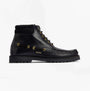 Barbour TILLER Mens Moccasin Boots Black side view showcasing leather upper, ankle height, and lace-up design.