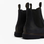 Barbour HALE Mens Chelsea Boots Black rear view showcasing boot details and pull-on design features.