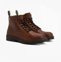 Barbour HARRISON Mens Boots Dark Brown side view with lace-up closure and ankle height.