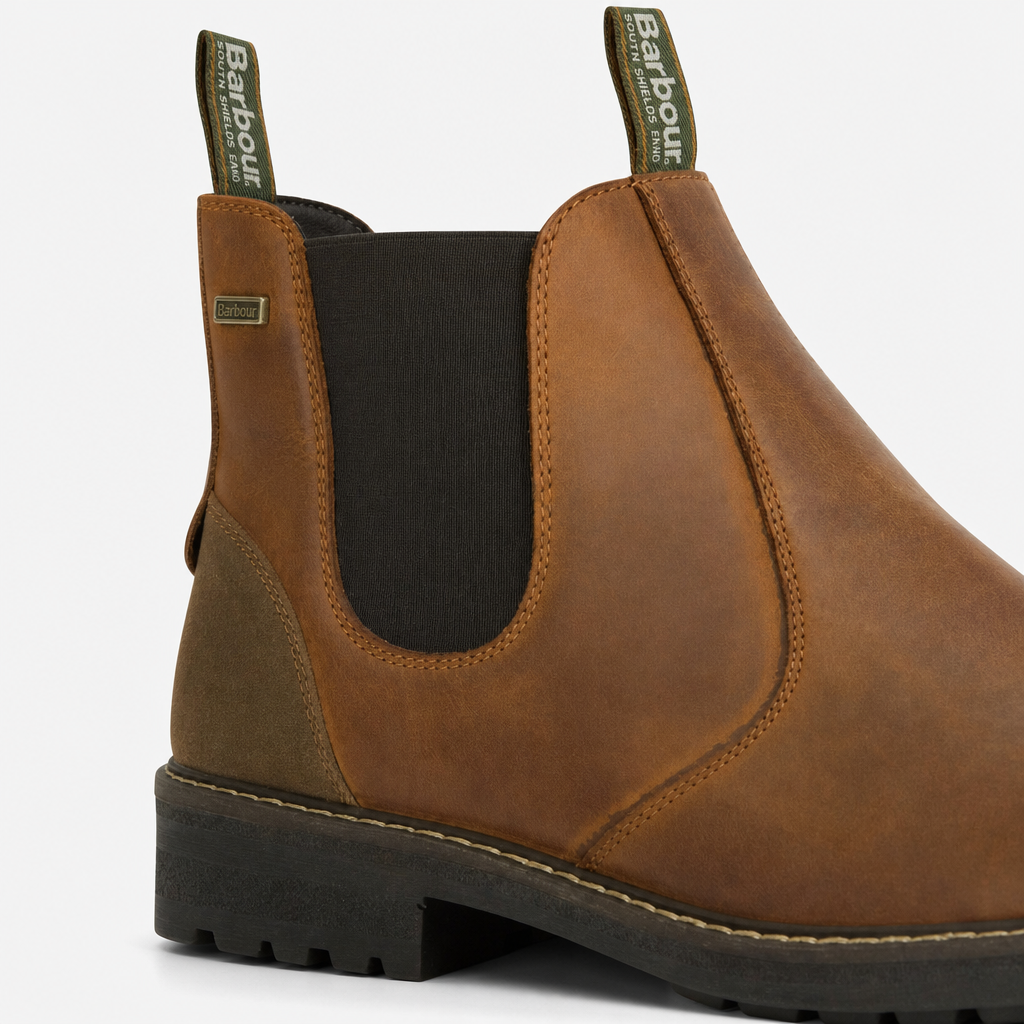 Barbour EMBLETON Mens Chelsea Boots Teak