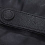 Barbour BURNISHED LEATHER THINSULATE Mens Gloves Black detail view of leather texture and button