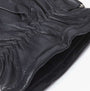 Barbour BURNISHED LEATHER THINSULATE Mens Gloves Black detail view showcasing luxurious leather texture.