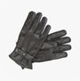 Barbour BURNISHED LEATHER THINSULATE Mens Gloves Dark Brown top view showcasing soft leather and detailed stitching design.
