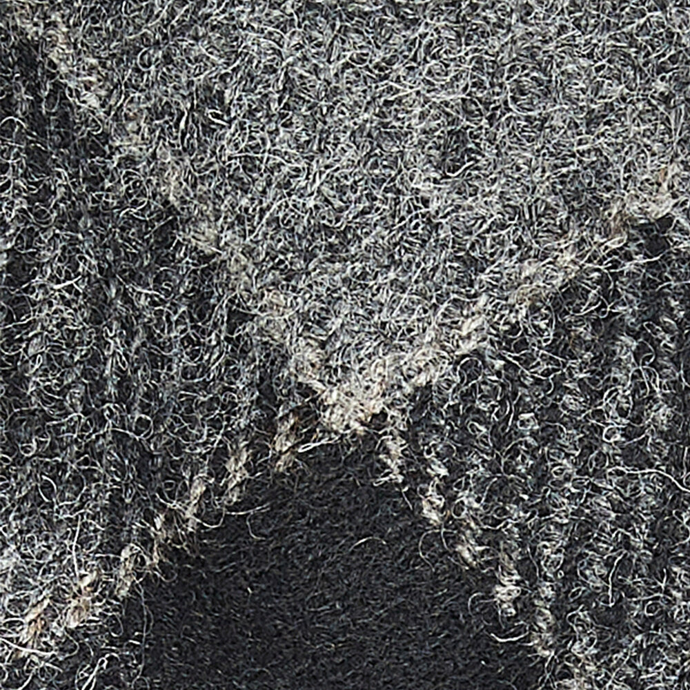Barbour NEWBROUGH TARTAN GLOVES Mens Black/Grey close-up detail view of the wool blend tartan fabric texture.