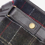 Barbour NEWBROUGH TARTAN GLOVES Mens Classic detail view of leather strap and tartan fabric.