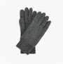 Barbour CARLTON Mens Wool Gloves Grey, front view showcasing soft wool material and ribbed cuff detail.